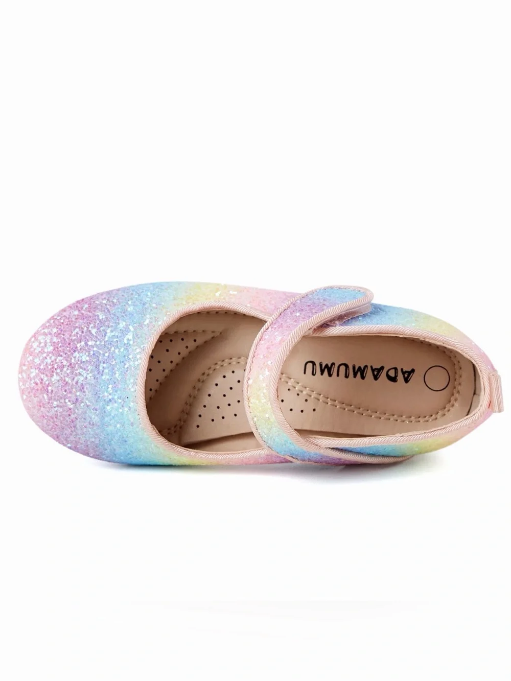 Girls' Glitter Mary Jane Shoes - Pastel Rainbow